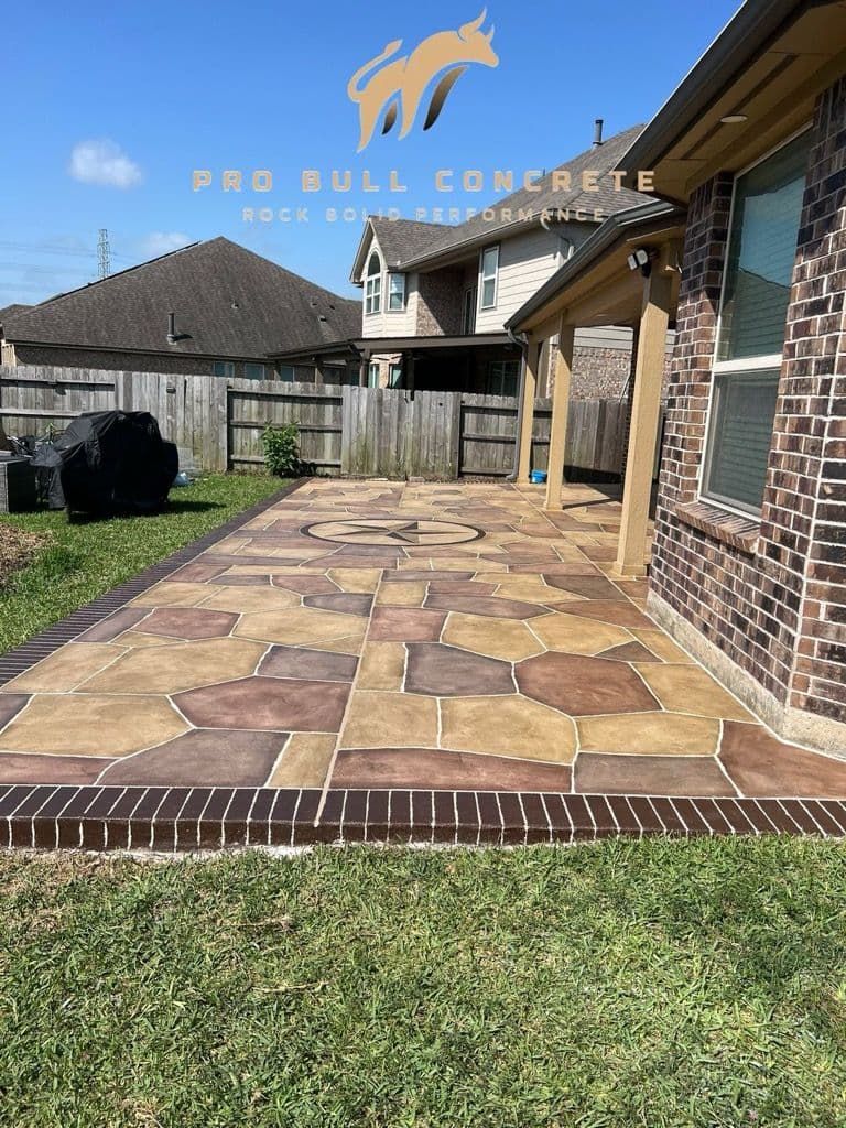 Stunning Decorative Concrete Overlay in Richmond TX