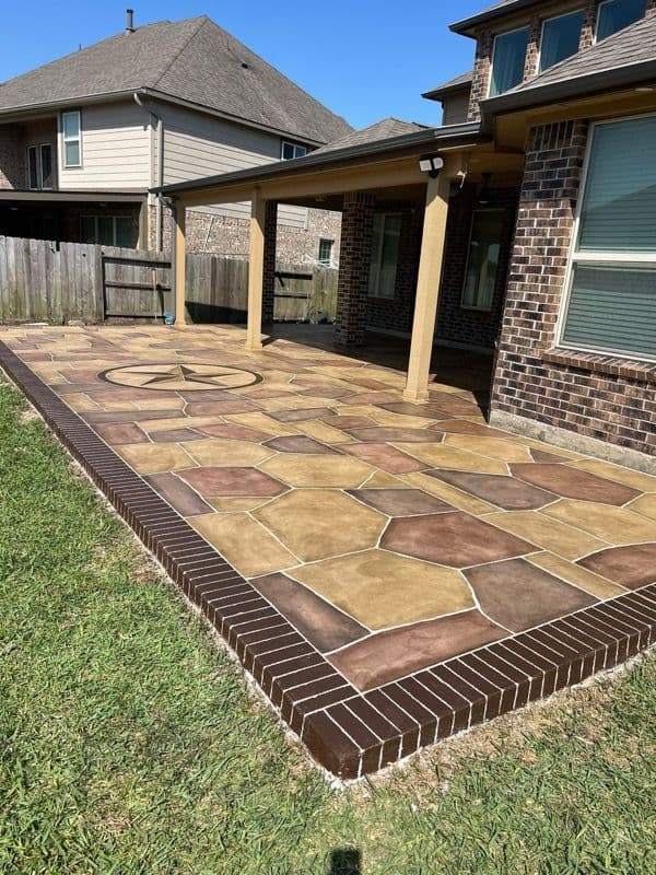 Stunning Decorative Concrete Overlay in Richmond TX